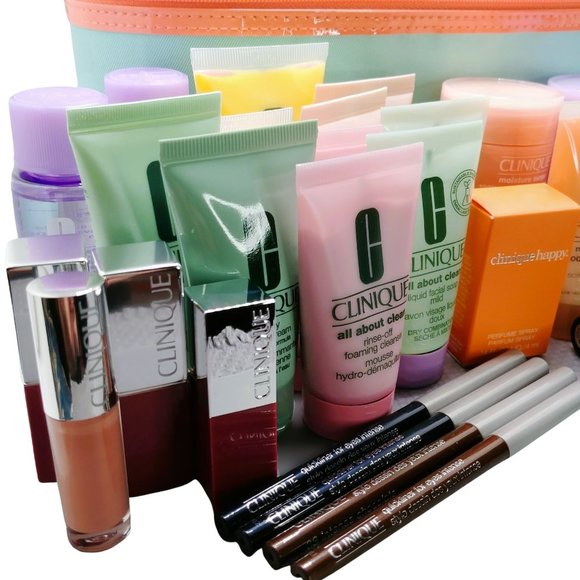 CLINIQUE Makeup and Skincare Bundle 35+ Items Including 2 Makeup Bags - Picture 12 of 15